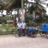 Chaithanya Samarpan adopts Waste Segregation waste collectors with the tri-cycles used for collection