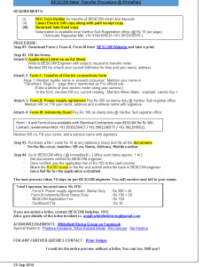 BESCOM MeterTransfer Procedure @ Whitefield